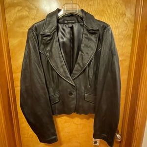 100% leather jacket INC International Concepts - new!